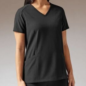 Hypothesis Peformance Medical MEDA base 2 Pocket Vneck Scrub Top Black Size XL *